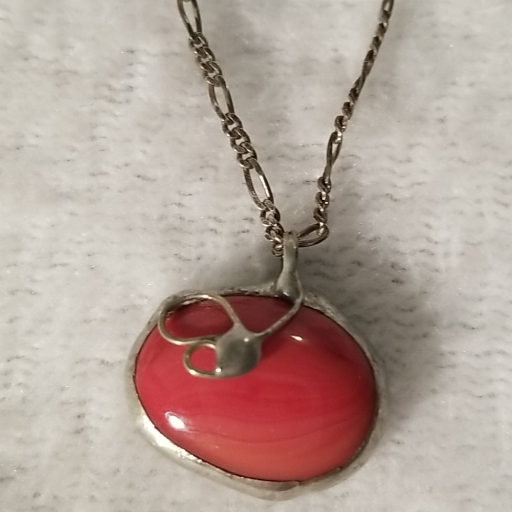 Silver hand made necklace